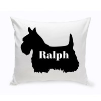 JDS Personalized Gifts Personalized Schnauzer Silhouette Throw Pillow JMSI2436